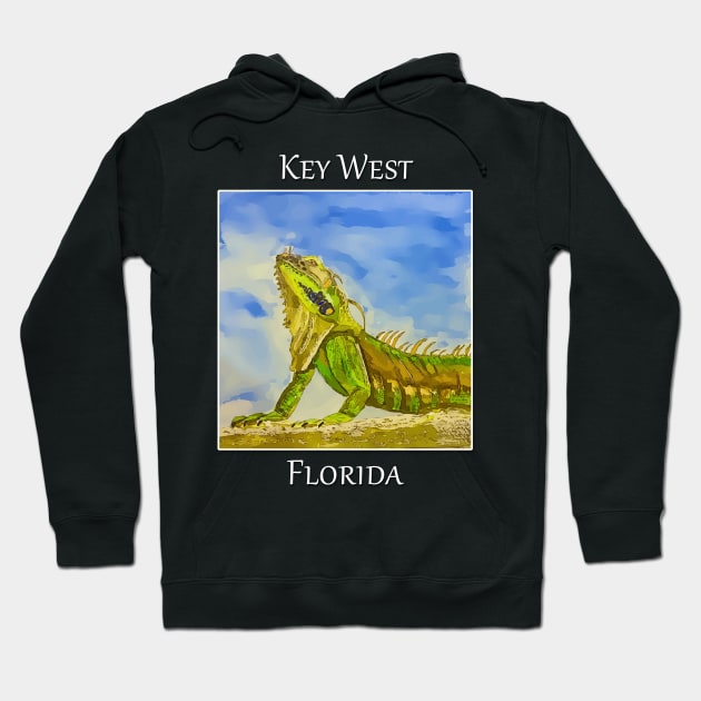 Key West Florida Iguana - WelshDesigns Hoodie by WelshDesigns